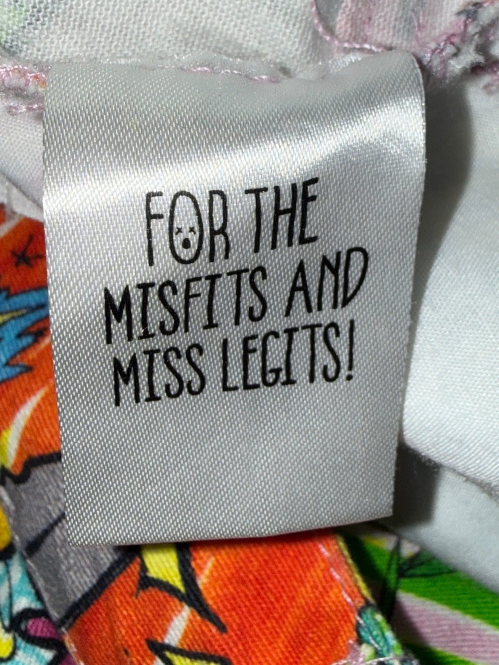Current Mood Graphic Print Bright Colors Mini Skirt Laceup Side Seams Size Small - Picture 8 of 9